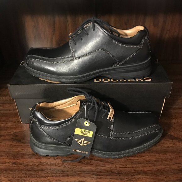 NEW Dockers Leather Trustee Oxford style Dress Shoe Black Men's 8.5